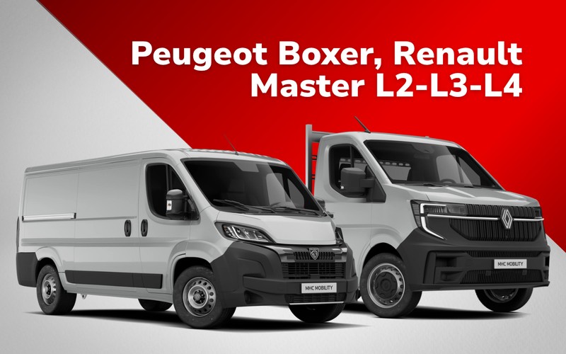 Peugeot Boxer, Renault Master L2-L3-L4 – L2FR kategória, MHC Mobility rövid távú bérlés